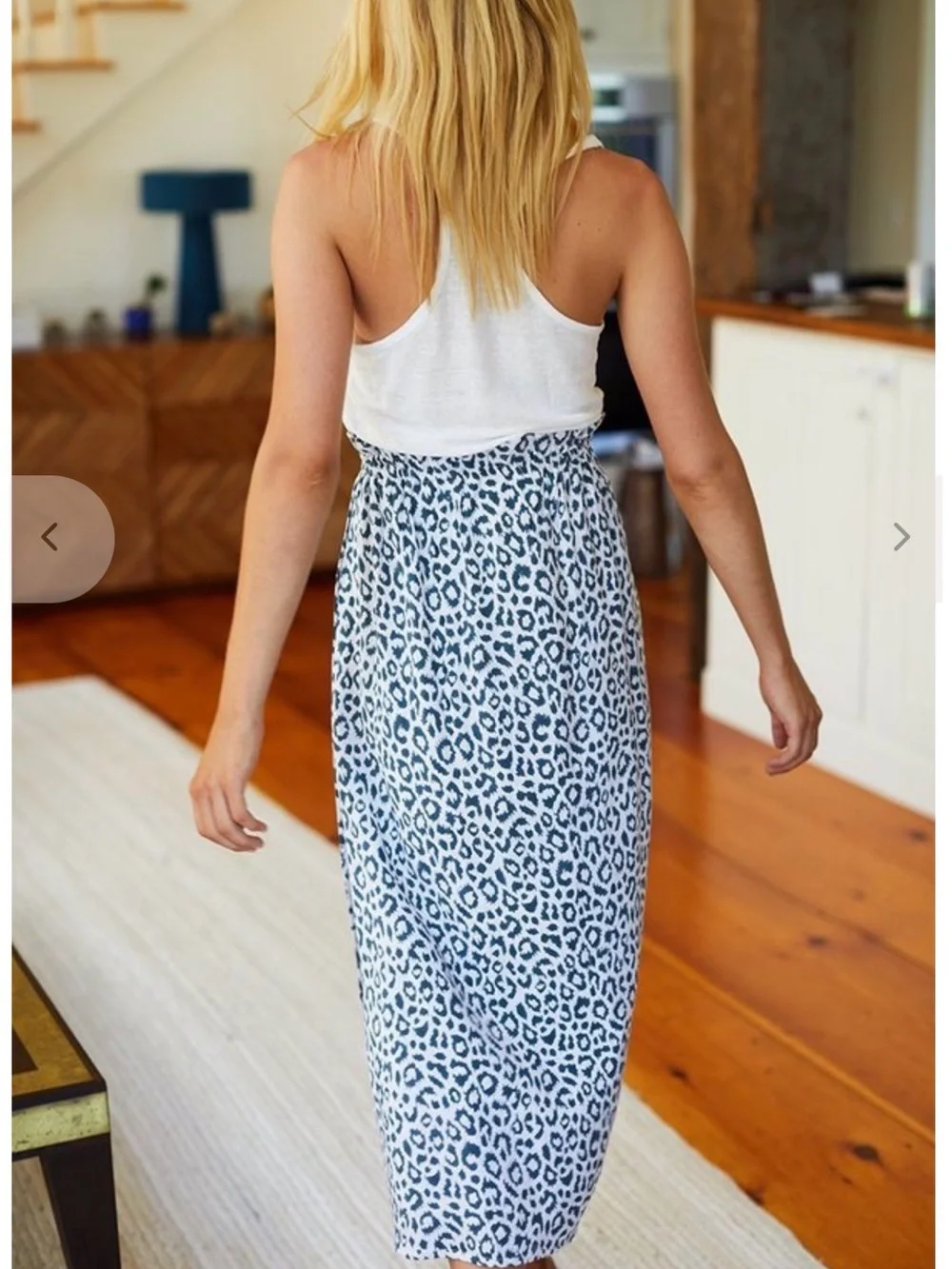 Emerson Fry Black & White Leopard Maxi Skirt